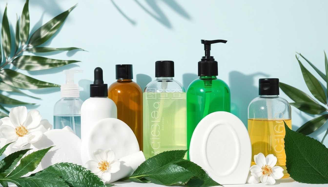 塑膠瓶的身體護理和美容產品